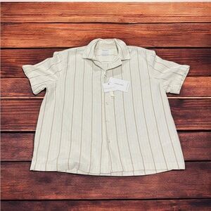 Denim & Flower Textured
Striped Button-Up - XL (NWT)